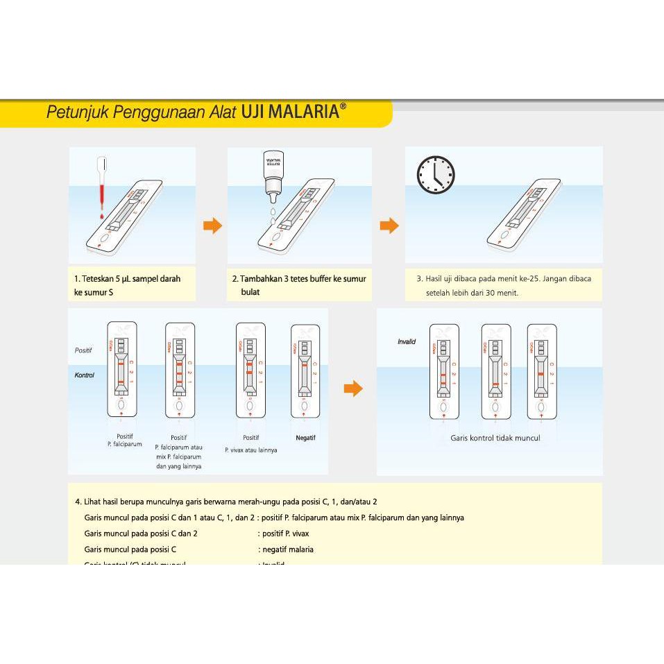 Rdt Rapid Tes Malaria Pf Pv Alat Test Malaria Alat Cek Malaria Card Indonesia