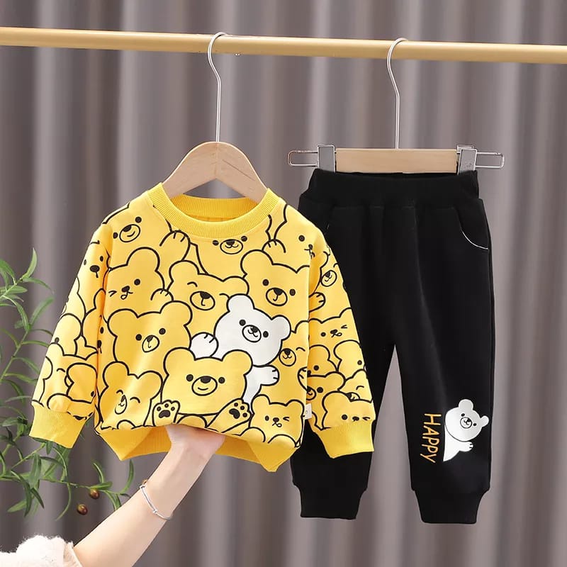 ANANAKSTORE- Baju anak impor premium 0-5 Tahun baju baby premium Model HPBEAR BLK keren