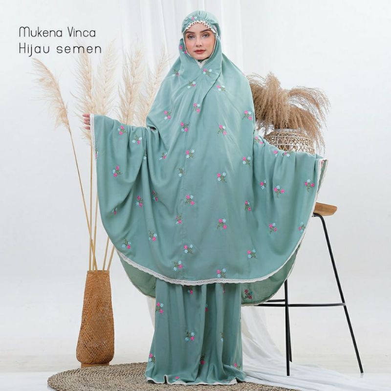 Mukena Dewasa Jumbo Vinca Rayon