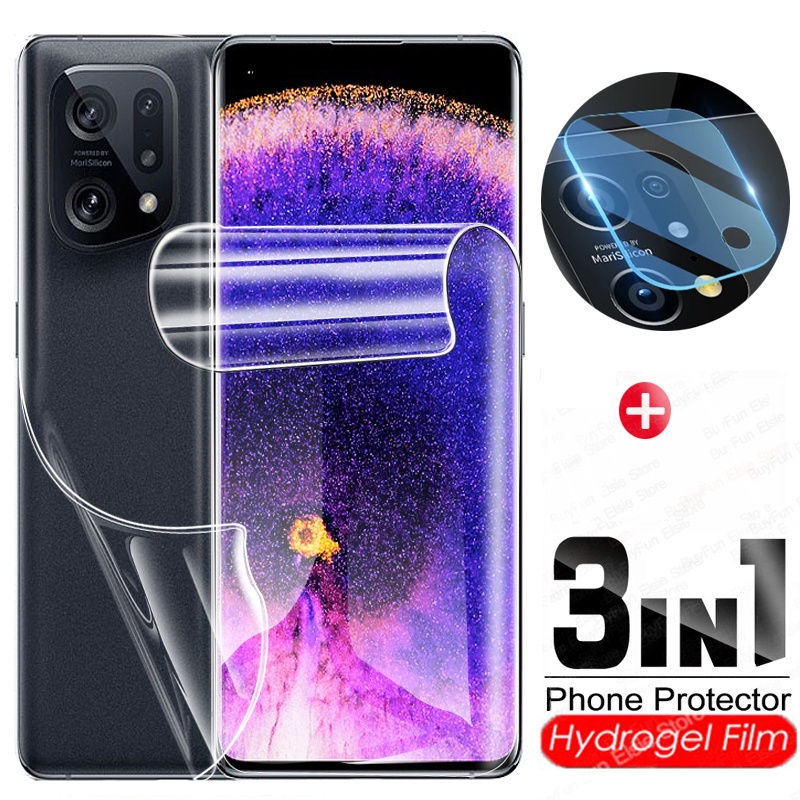 Pelindung Layar Oppo Find X5 Pro paket 3 in 1 Bahan hydrogel