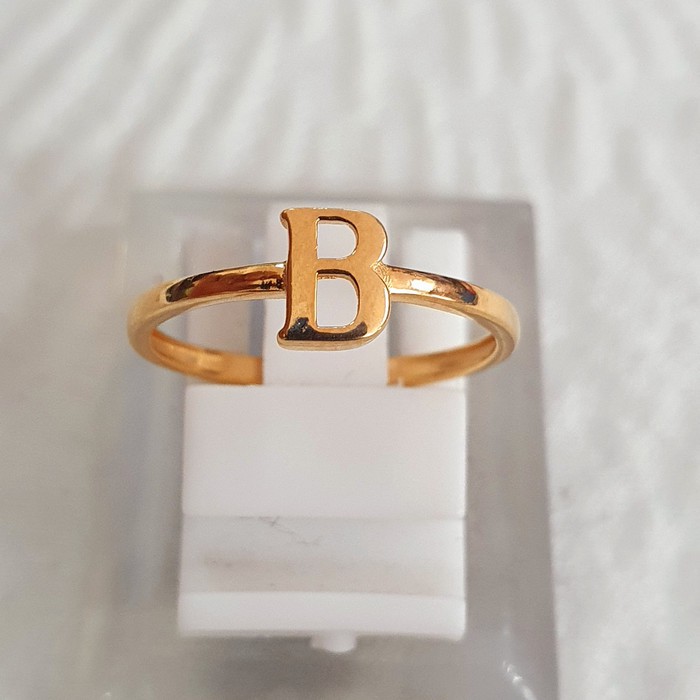 cincin huruf B tanpa mata emas 70% 700 70 %