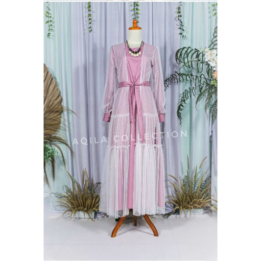 gamis tile dot gamis tille dot cardigan tile gamis cardigan tulle dot