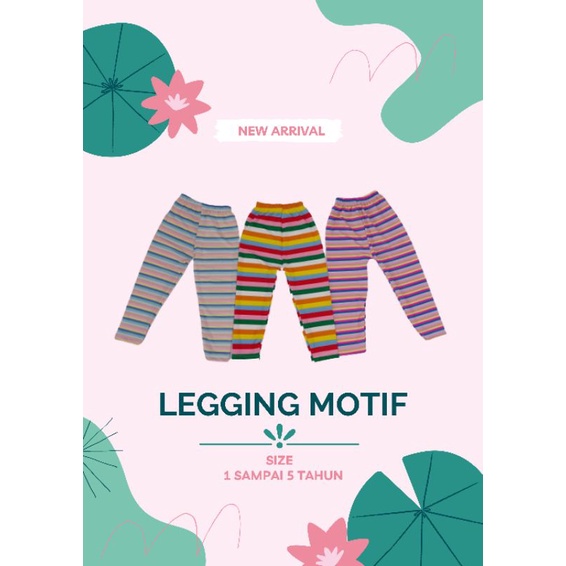 Legging Motif Rainbow Anak Umur  1 Tahun - 5 Tahun / Legging Motif Panjang Anak