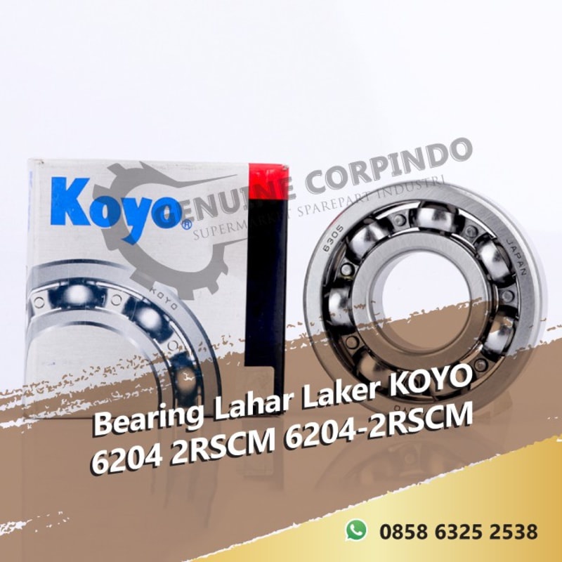 Bearing Lahar Laker KOYO 6204 2RSCM 6204-2RSCM