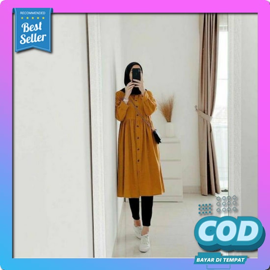 Baju Atasan Tunik Remaja Terbaru / Araika Tunik Terbaru / Baju Long Tunik Wanita Bestseller Termurah