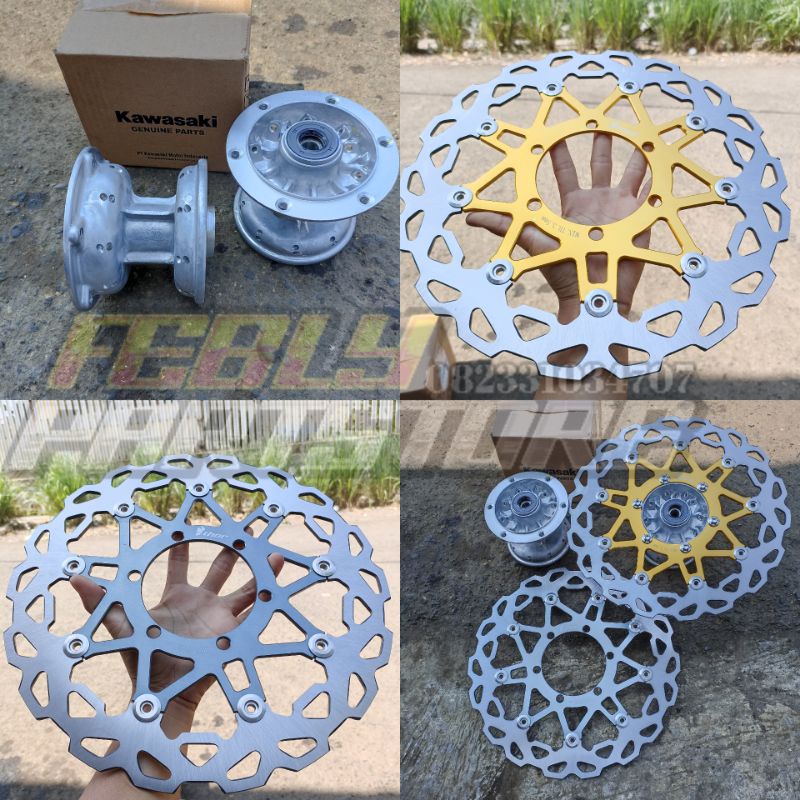 TROMOL DEPAN KLX DTRACKER SET PIRINGAN CAKRAM THOR 320MM PIRINGAN CAKRAM KLX DTRACKER SET TROMOL ORI