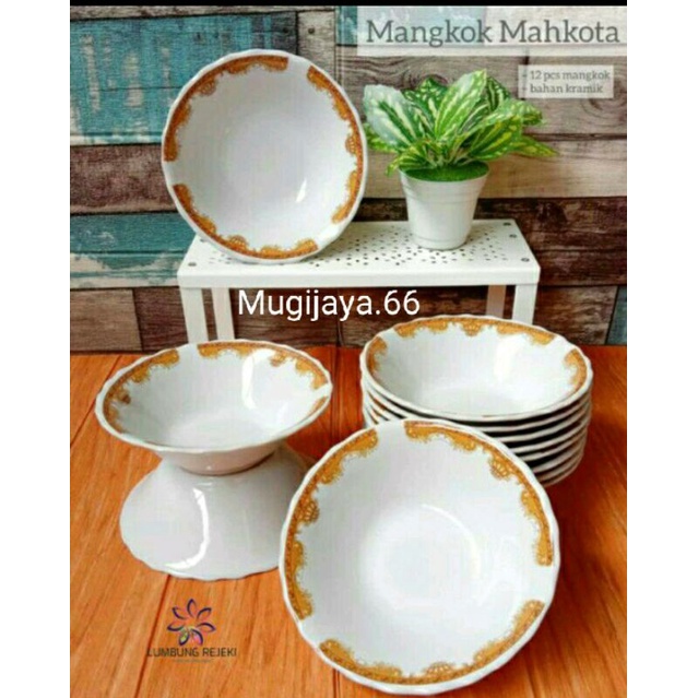 mangkok lilia mahkota/ mangkok 7 inch lilia