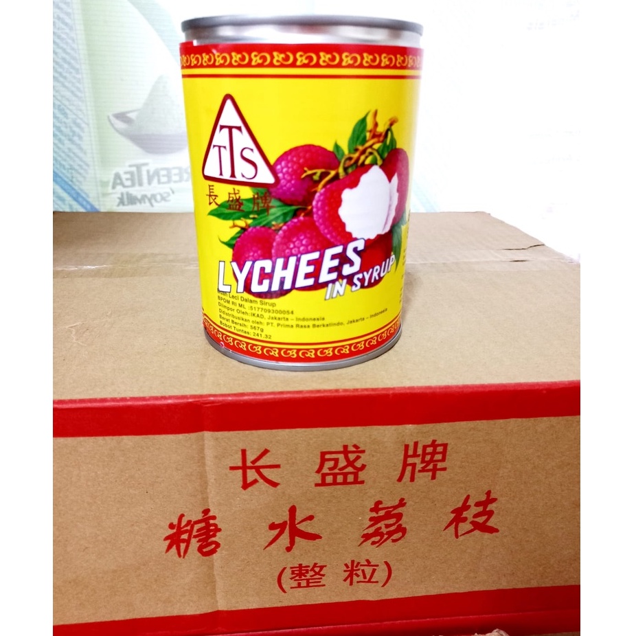 

[ MURAH 1 DUS ] TTS Lychee in Syrup Buah Leci Kalengan Laici Kartonan 567gr isi 12pc
