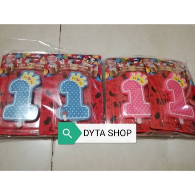 LILIN ANGKA 1 JUMBO MAHKOTA