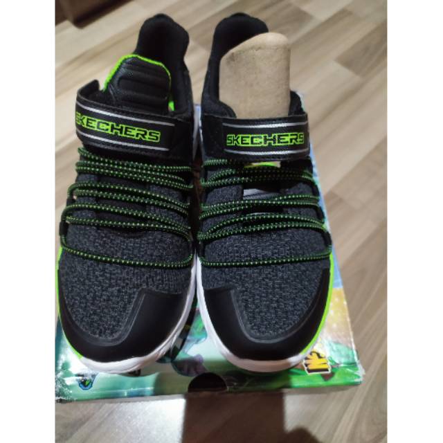 SALE Skechers Nitro sprint Vector Shift Black Lime SN97766L