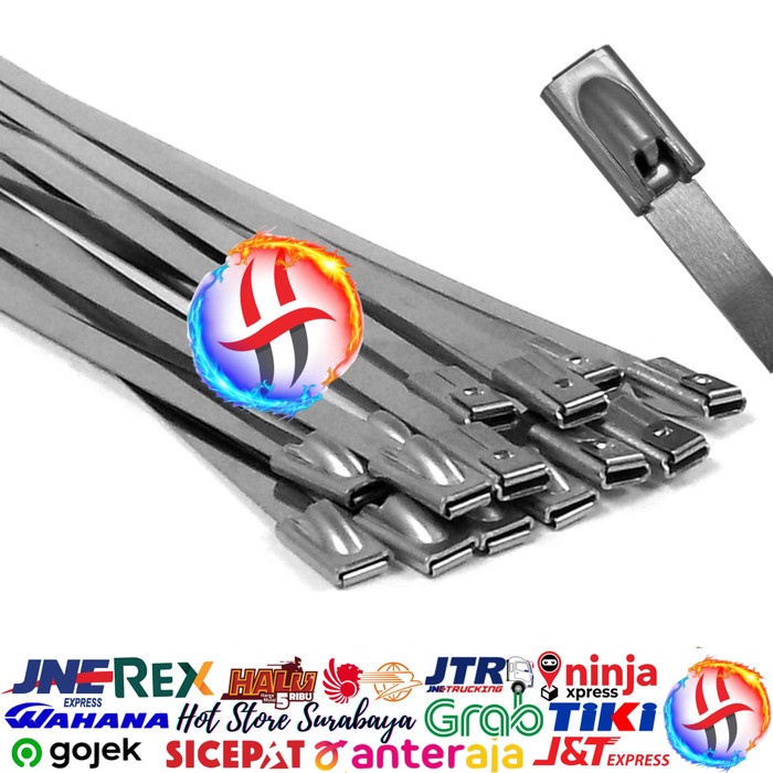 Kabel TIes Stainless Cable Ties 7.9x300mm 30 cm Kabel Tis Besi Stainless 30cm Baja High Quality