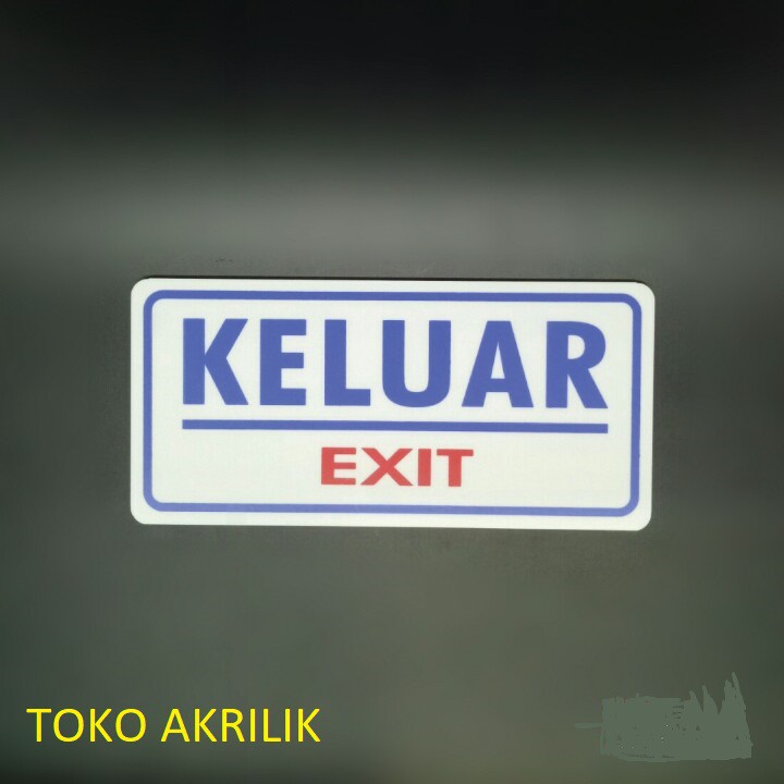 

Sign acrylic Keluar 200 x 95 mm / papan acrylic #bisagojek
