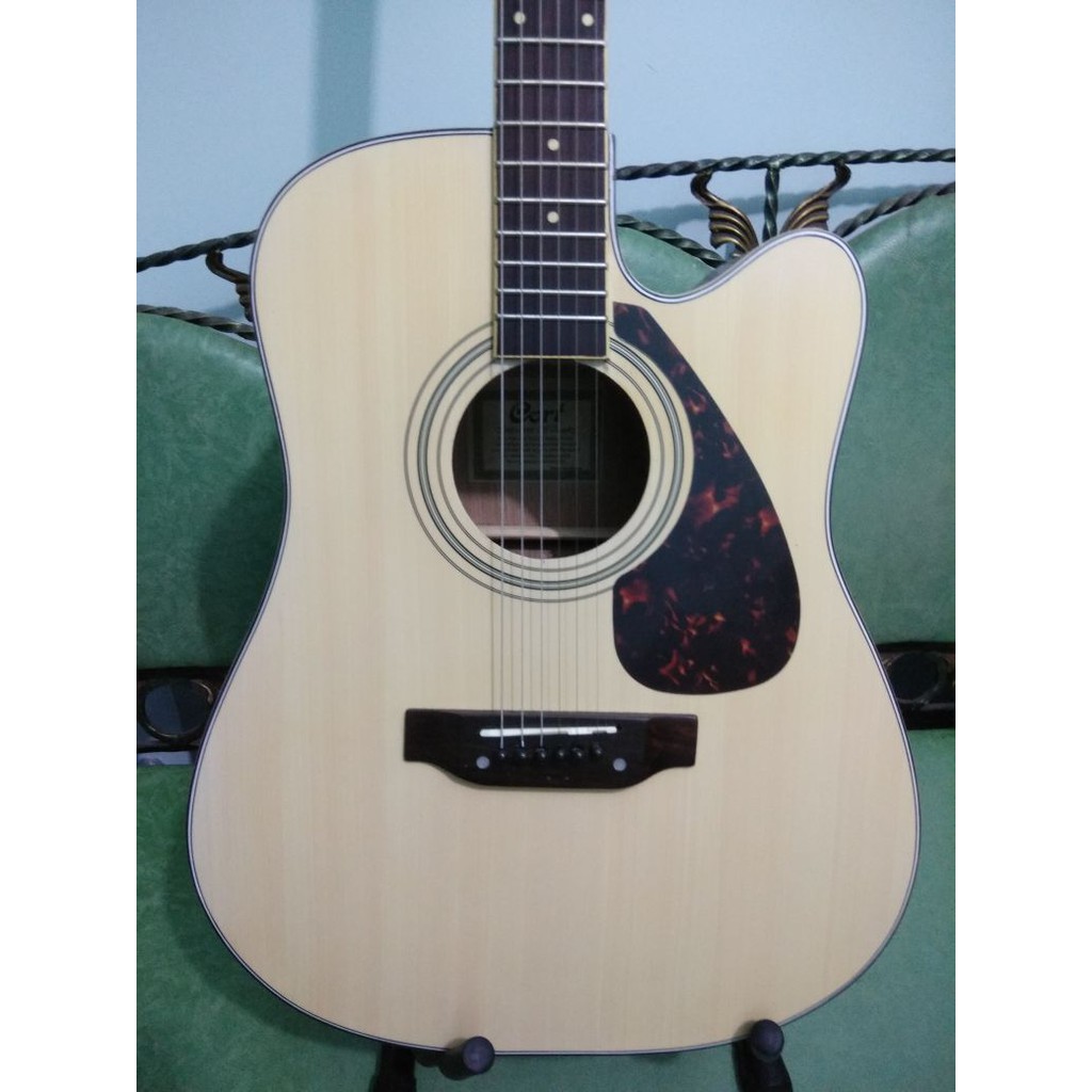 Gitar Akustik Elektrik Merk Cort Jumbo Cyprus Warna Natural EQ TUNER Jakarta Murah