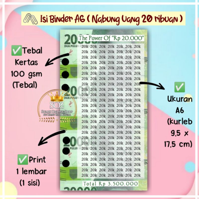 

The Power Of 20.000 | Kertas Binder A6