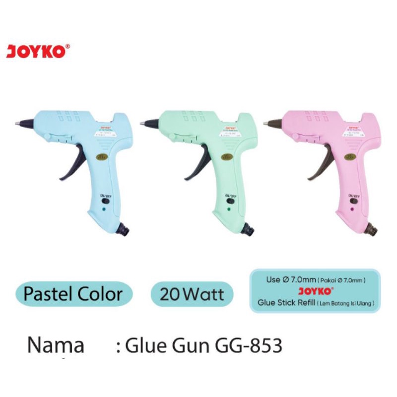 Glue Gun Lem Tembak Joyko GG-853 Pastel