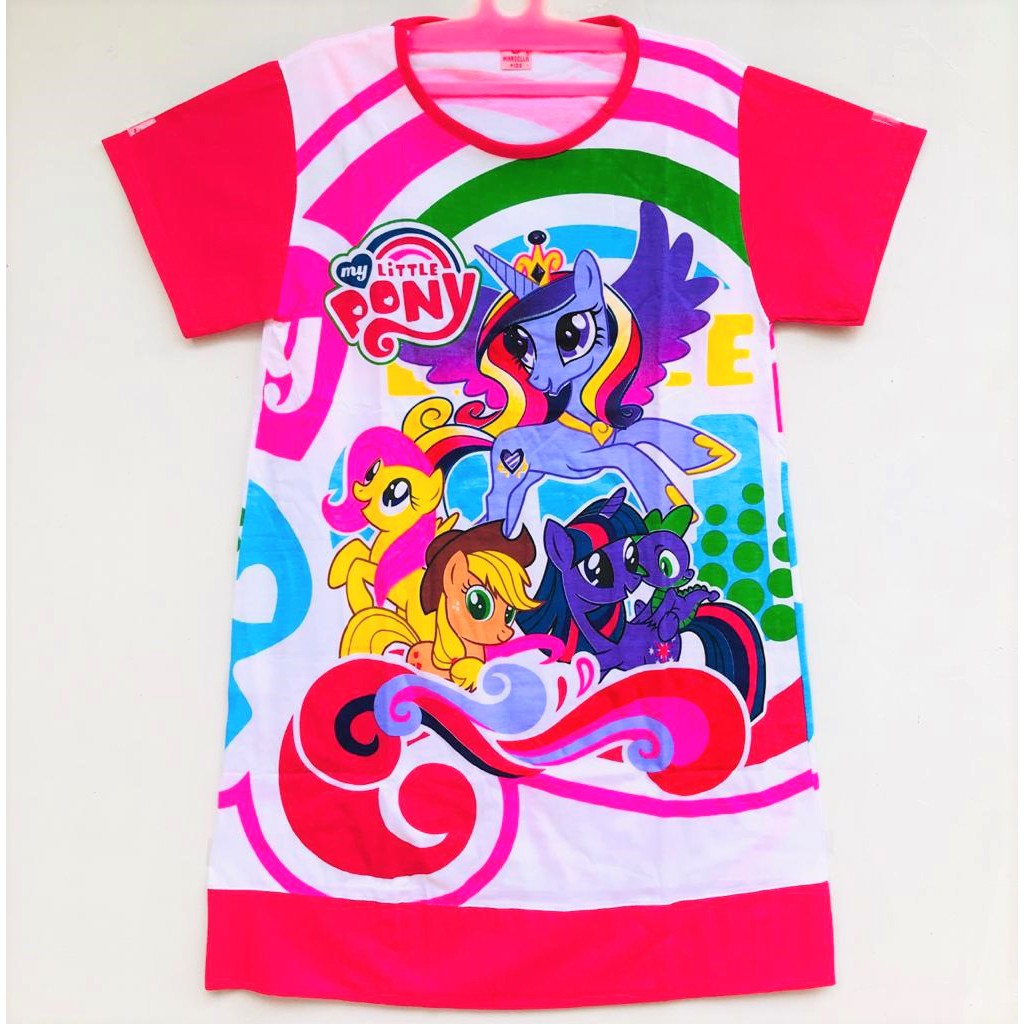 Baju Daster Anak Perempuan Gambar "My Little Pony" Bahan Katun Impor - Usia 9-10 Tahun