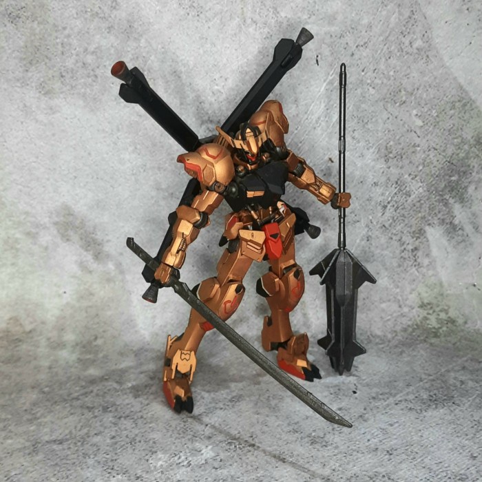 HG IBO Barbatos Gundam Custom Build Repaint Bronze 1/144 Bandai Gunpla