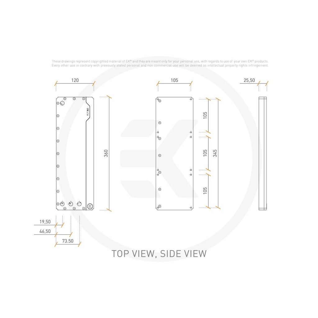 EKWB EK Quantum Volume FLT 360 D-RGB - Plexi