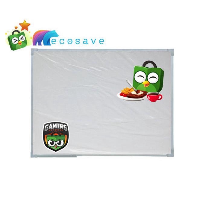 

Whiteboard Non Magnetik EcoSave 90x120 cm + Ongkir