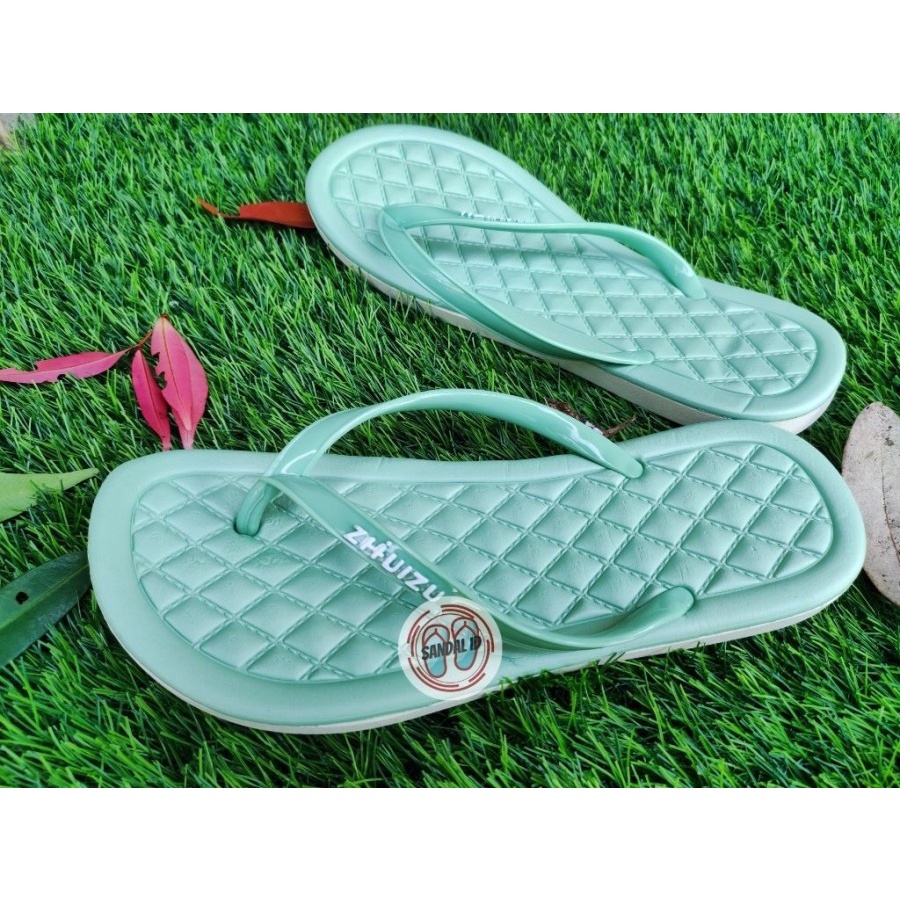 Sandal Wanita Jelly Jepit  Sendal Teplek Cewek Murah Zhiuzu 2125-1 Sendal Import