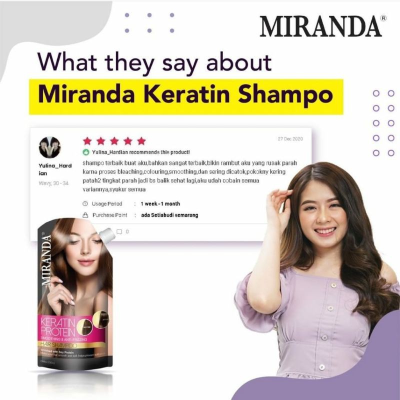 MIRANDA Keratin Protein Hair Shampoo 100 ML