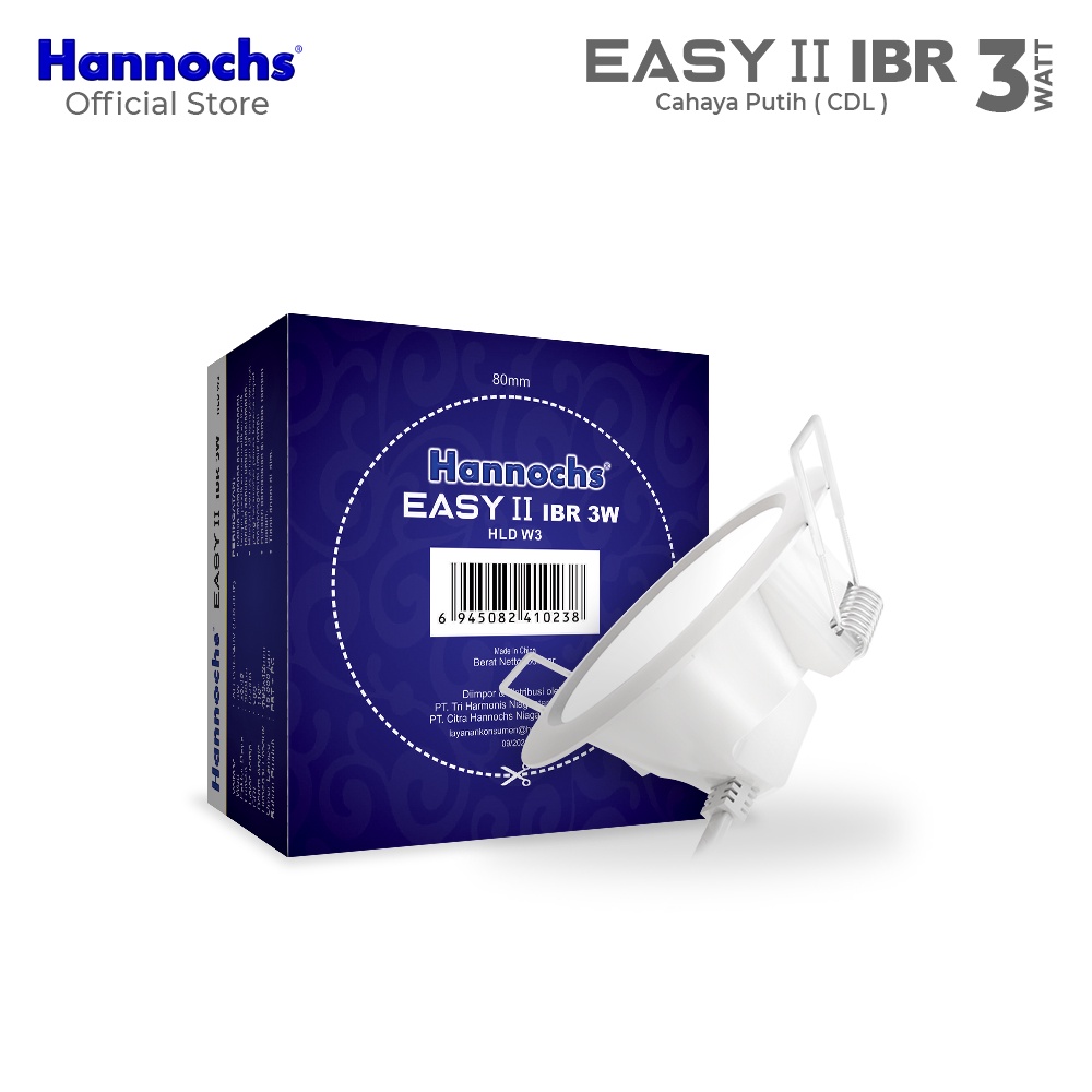 Hannochs Downlight LED EASY II 3W IBR Cahaya Putih