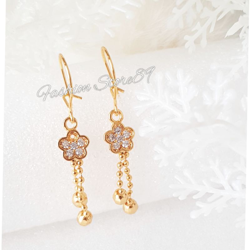 Anting Jurai Bunga Perhiasan Lapis Emas 18k impor Yaxiya Xuping bestseller bestquality impor