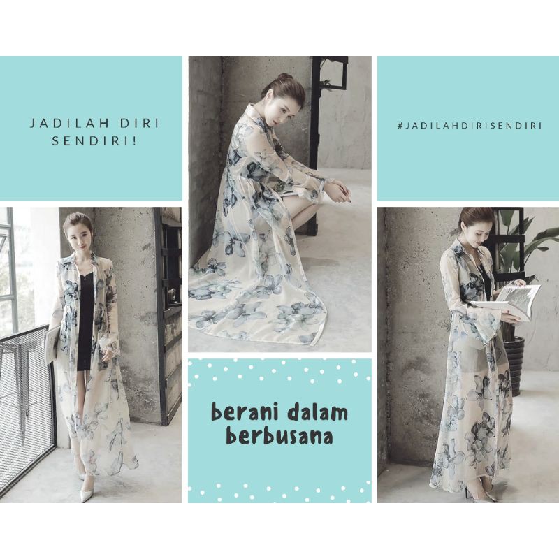 OUTER OLEANDER KARDIGAN PANJANG SIFON