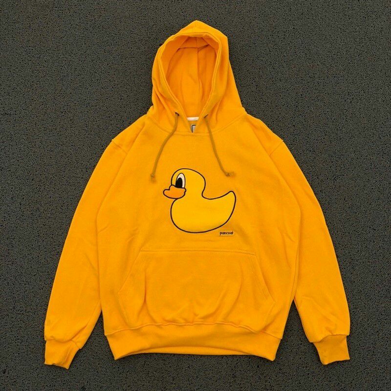 HOODIE PANCOAT DUCK YELLOW BORDIR