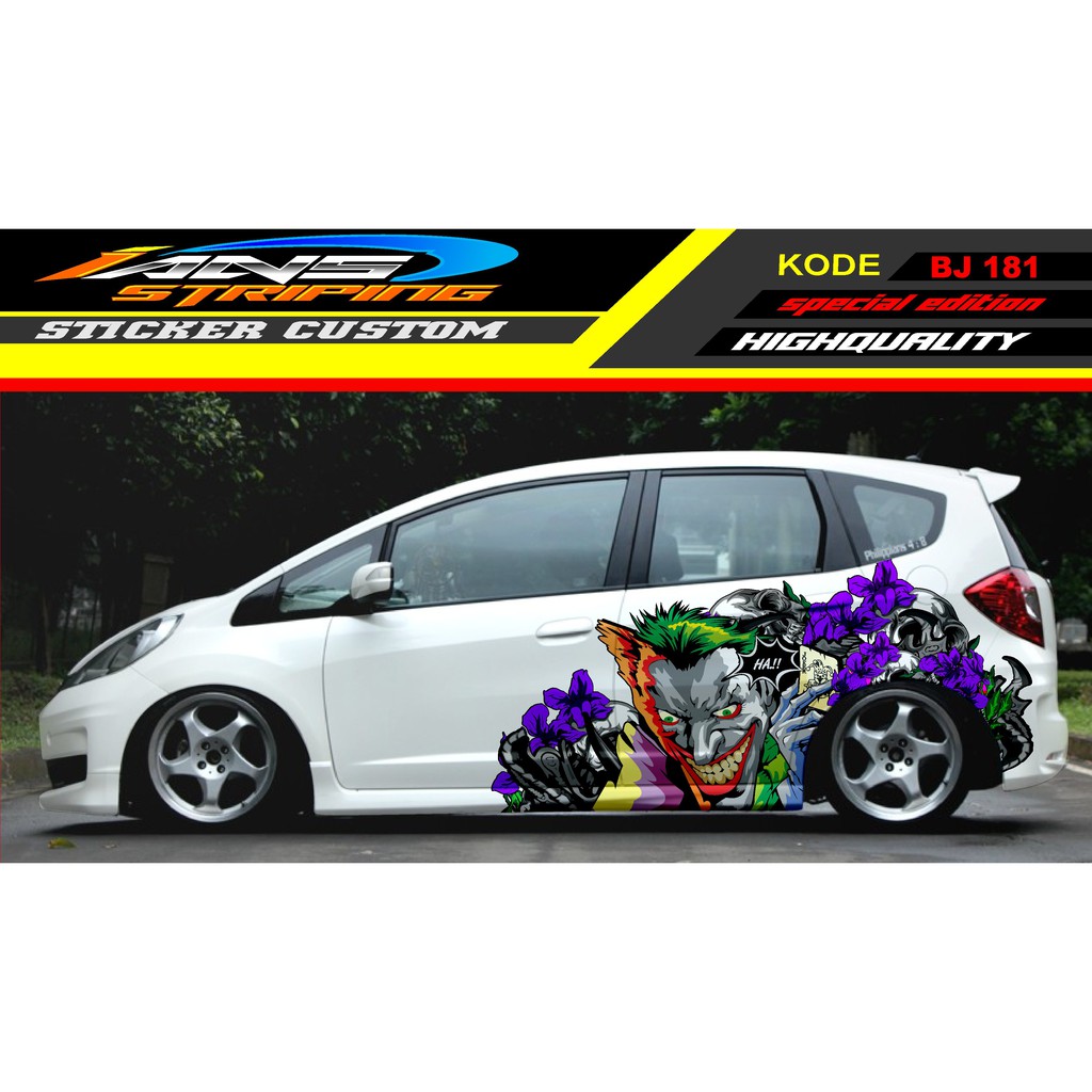 STICKER VARIASI MOBIL HONDA JAZZ JOKER