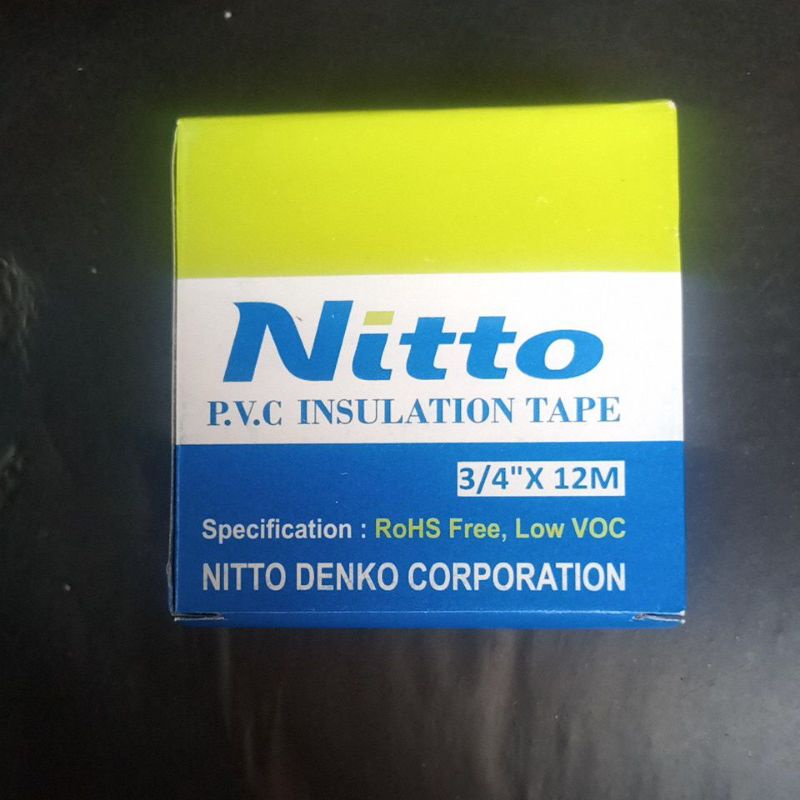 

Murah Isolatif Isolasi Listrik Nitto PVC Tape 3/4inch x 12m Warna Hitam