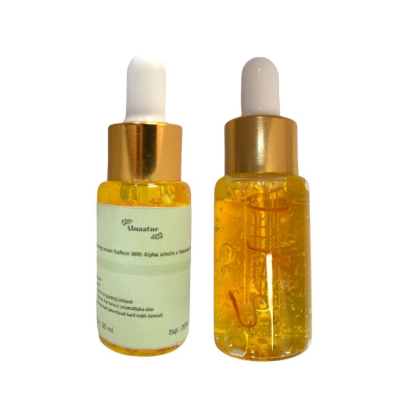 Serum Glowing Saffron 20ml Original+Arbutin+Niacinamide pemutih Kulit Alami