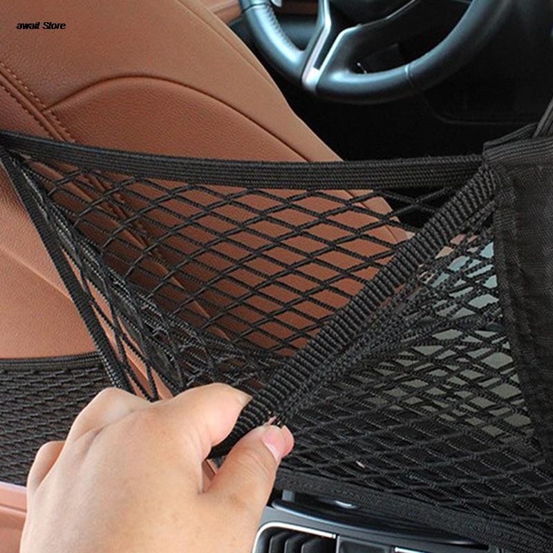 jaring kompartemen mobil Tas mobil tengah multifungsi tengah jok Tas Jaring penyimpanan Tengah kursi Jok Mobil Car Net Storage Bag