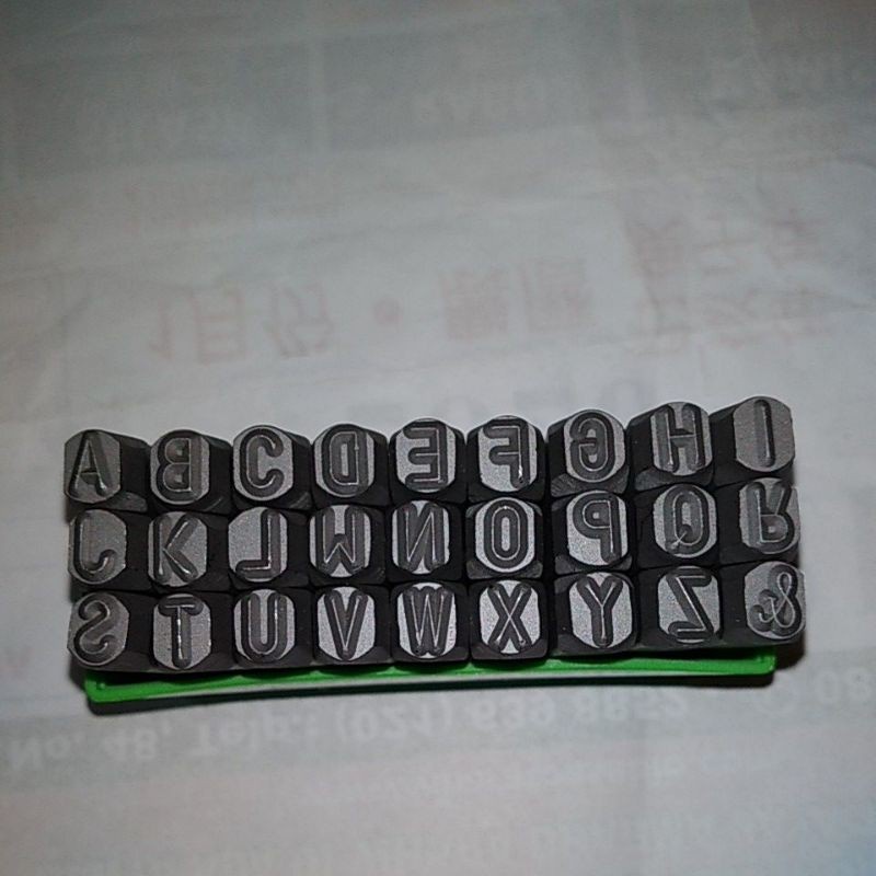 TEKIRO HURUF KETOK DAN NOMER KETOK SET 8 SAMPAI 12 MM ANGKA KETOK