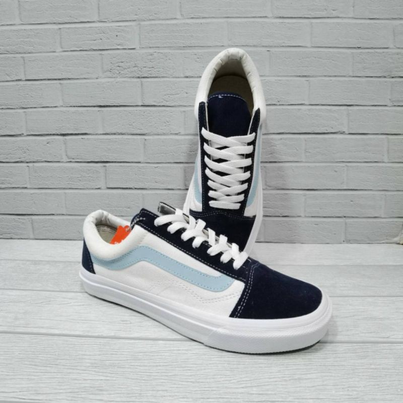 Sepatu Vans Old School Vault Putih Navy Size 39 - 43