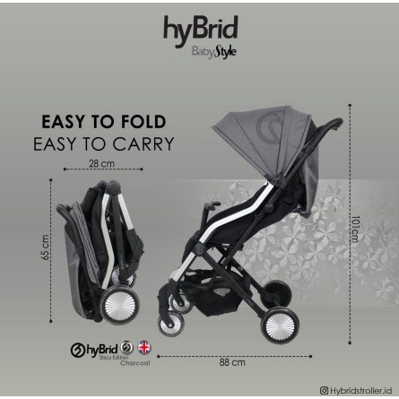 Hybrid Cabi Stacy Charcoal + Seat liner - Stroller Hybrid