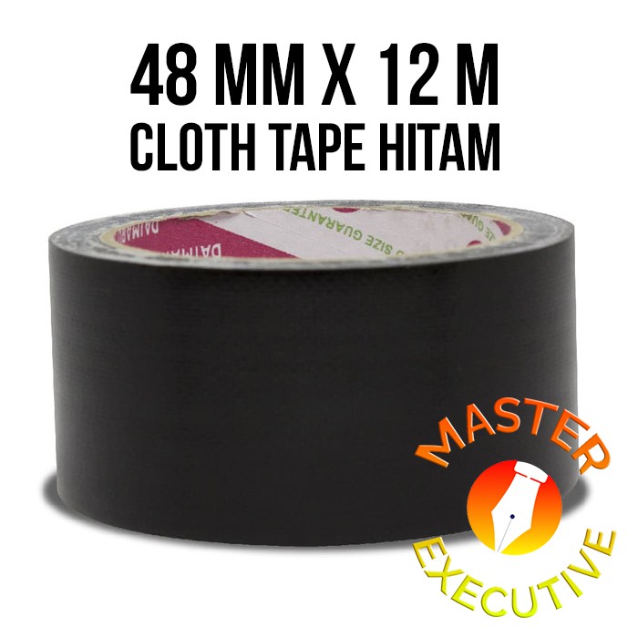 [Roll] Daimaru Lakban Kain Hitam 2 inch / Cloth Tape 48 mm x 12 meter