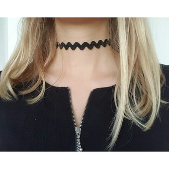 zigzag choker polos | zigzag choker necklace