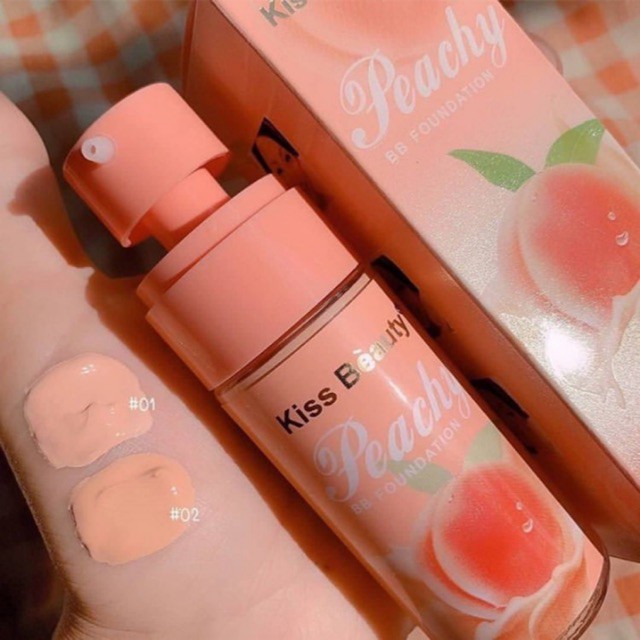 [ECER] Foundation Kiss Beauty Peach Botol