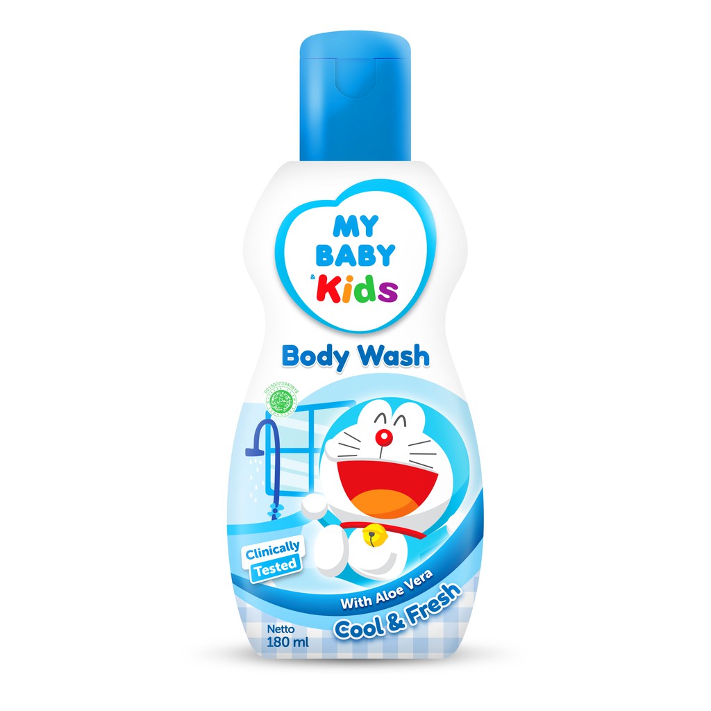 MY BABY Kids Body Wash 180 ml/2 pcs – Sabun Mandi Anak Doraemon 2 in 1 – My Baby >>> top1shop >>> shopee.co.id