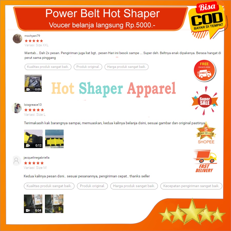 RK 10 Hot Shaper Power Belt Neotex / Korset Pelangsing Perut hotshapers Original