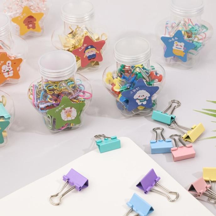 

PAPER KLIP MULTIFUNGSI STAR BOX - PIN COLOR