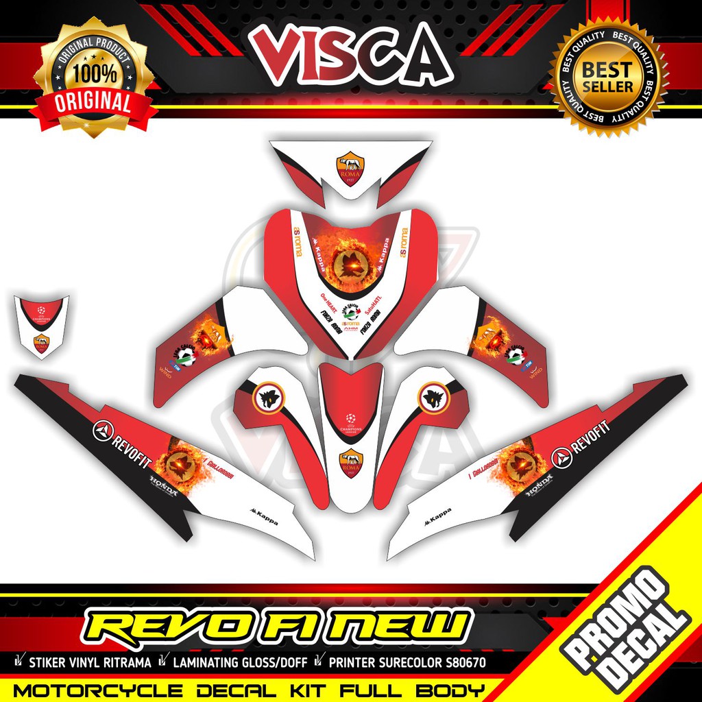 Decal Revo Fit Injeksi Full Body Stiker Revo Fit Injeksi Variasi Striping Revo Fit Injeksi Decal Hol