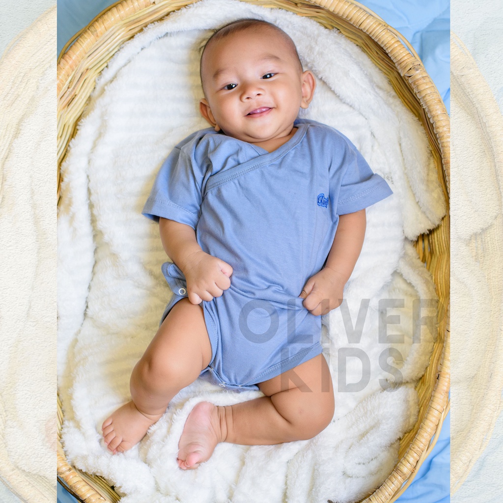 Ramadhan Sale - Oliver Kids Baju Kimono Bayi Pakaian Bayi Kimono Bayi Short Baby Kimono Jumper Bayi Kimono Pendek Bayi Bodysuit Kimono Bayi