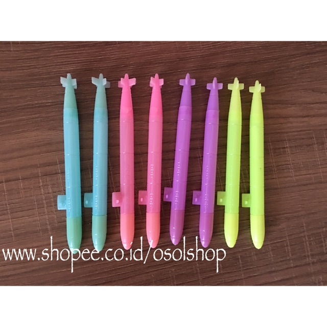 SATUAN Pulpen Roket / rudal rocket gel pen / hitam Bolpen unik pulpen lucu 0.38mm