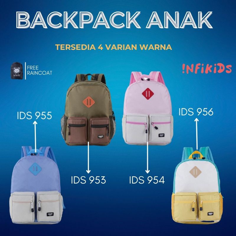 Tas punggung Anak perempuan SD Tas punggung Anak perempuan SD kelas 2 Backpack Anak Infikids