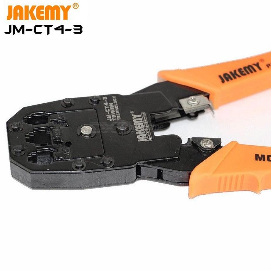 Grosir Terpopuler Jakemy JM-CT4-3 Plier 4P 6P 8P LAN Crimping Tool Tang Crimping 3 Hole