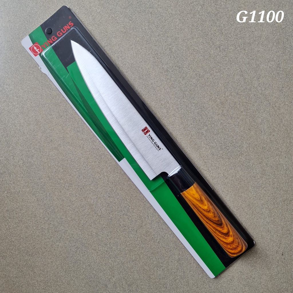 Pisau YING GUNS ORIGINAL 8 INC Motif Kayu ABS G1100