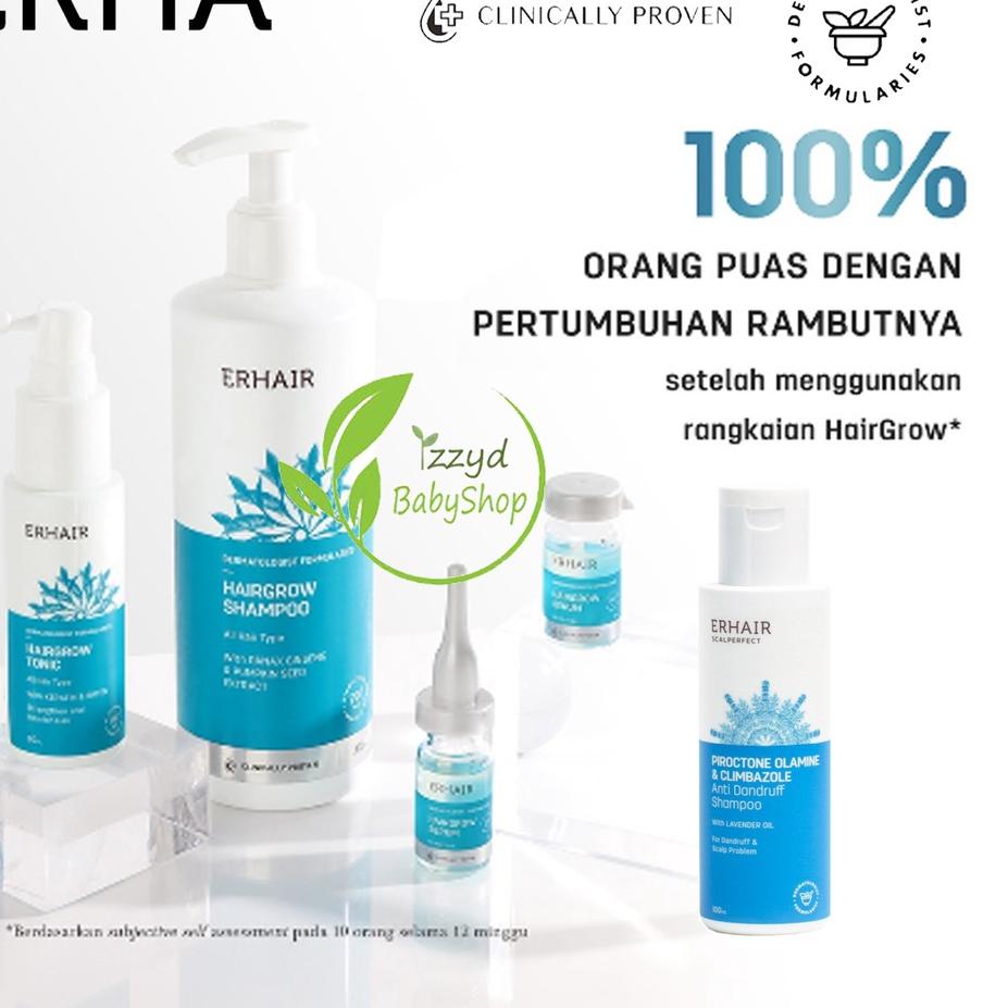 ✮ Erha hair grow serum 7x8 ml, tonic 60ML, shampoo 100 ML Anti Rontok & Penumbuh Rambut / scalperfec