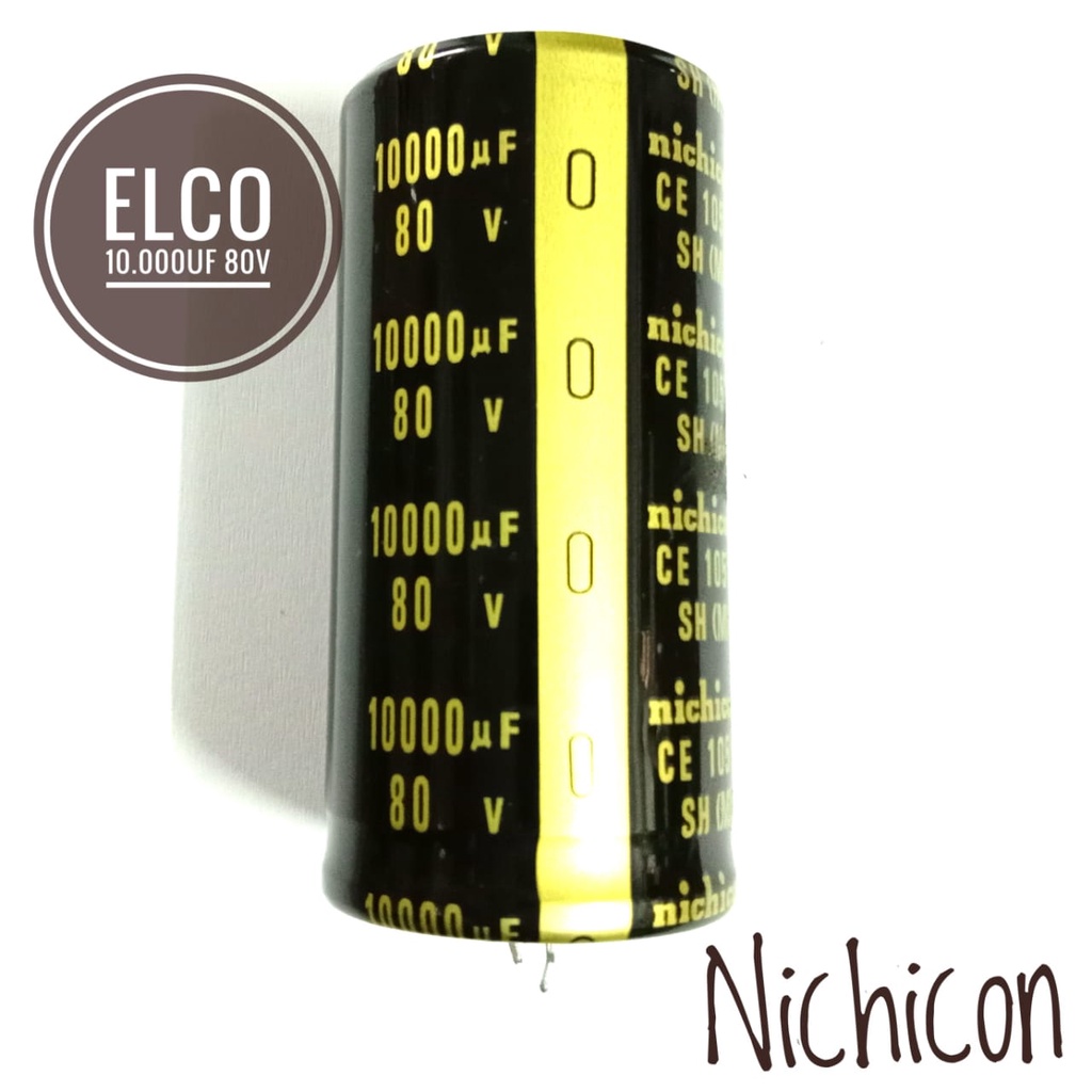 Elco 10.000uf 80v Nichicon